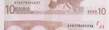 The backside of the same 'note' with the well known serial number X1017 which exposes the artist.