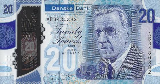 DANSKE bank ltd belfast £20 banknote SCARCE 2012 2016 YY REPLACEMENT northern 