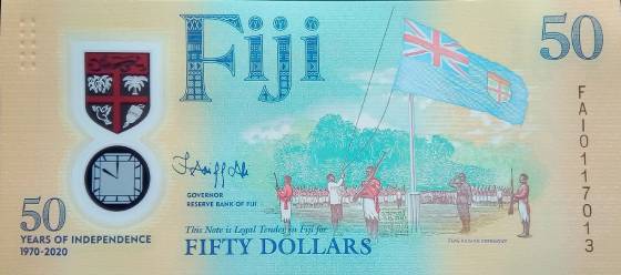 FIJI 50 dollars 2020 REPLACEMENT P-New POLYMER UNC > ZZA 